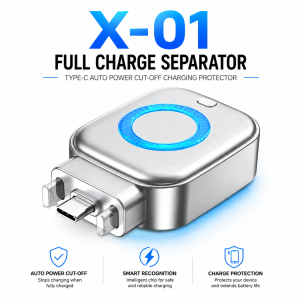 X01 Full Charge Separator – Type-C Auto Disconnect Charging Protector with Mechanical Pop-Out Feature