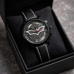 Apache Luminous Batman Edition Men's Watch – Skeleton Dial Quartz Sports Watch with Premium Leather Strap
