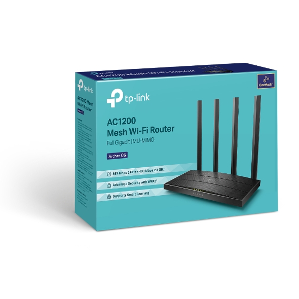 TP-Link Archer C6 AC1200 Dual-Band Gigabit Wi-Fi Router – MU-MIMO, Beamforming & OneMesh Support - Image 7