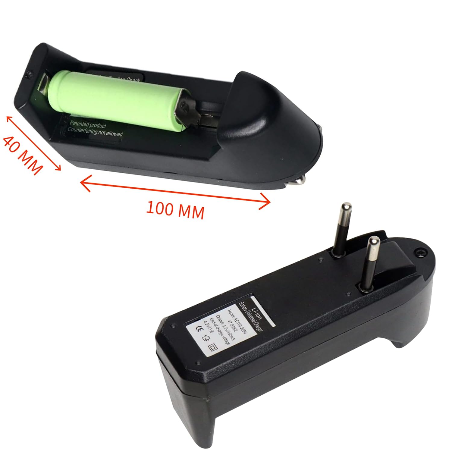 Universal Rechargeable Li-ion Battery Charger – Smart Auto-Stop AC Charger with LED Indicator for 18650, 14500, 16340 & More - Image 5